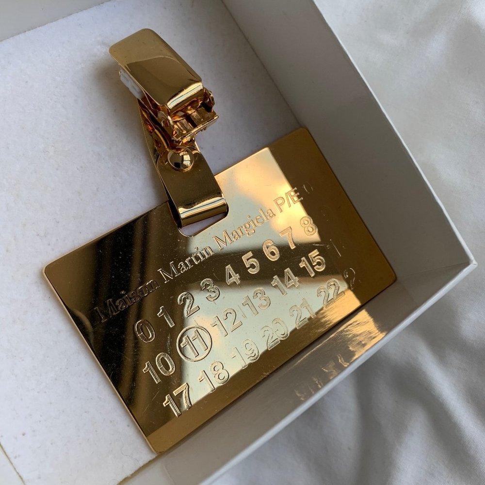 Maison Martin Margiela Gold ID Brooch VINTAGE